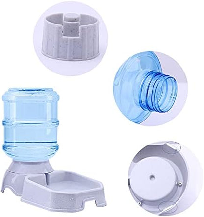 TENINYU Premium Quality Self-Dispensing Gravity 1 Gallon Large Capacity Pet Feeder and Water Dispenser for Cat