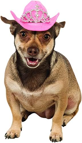 Rubies Cowgirl Pet Hat with Faux Tiara for Dogs or Cats, S/M by Rubies