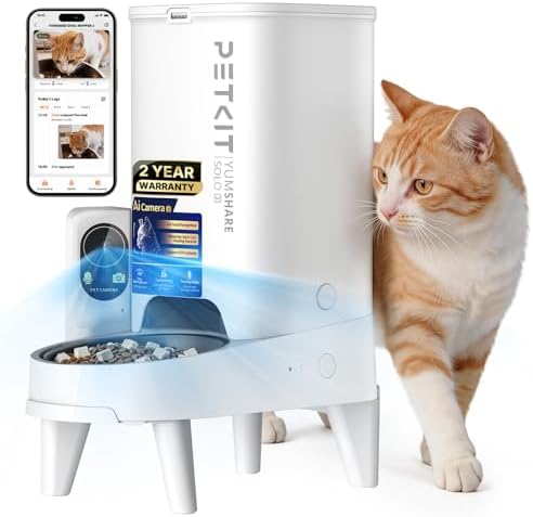 PETKIT Upgraded Multi-Cat Recognition Automatic Cat Feeder with Camera