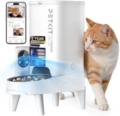 PETKIT Upgraded Multi-Cat Recognition Automatic Cat Feeder with Camera