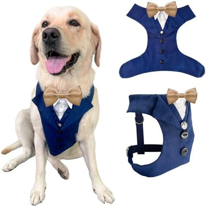 AVERYDAY Dog Tuxedo for Wedding Outfit, Dog Suit and Tie Costumes for Birthday, Halloween, Cosplay, Christmas Party, Pet Formal Wear with Bowtie, Tux for Medium Large Dogs, Bulldog, Labrador, Husky by YourAveryDay