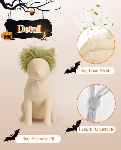 Swooflia Funny Halloween Dog Wig for Large Medium Breed Dogs - Image 2