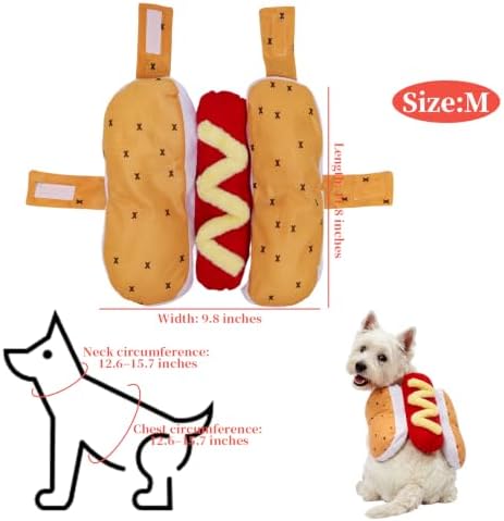 Dachshund Halloween Costumes Hot Dog Costume Soft Comfortable Pet Outfit - Image 2