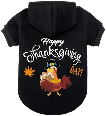 EXPAWLORER Dog Hoodies for Small Medium Large Dogs,Thanksgiving Turkey L by EXPAWLORER