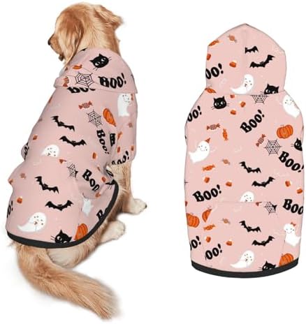 Dog Costumes for Large Dogs Halloween Ghost Cosplay Clothes Sweaters Outfits Pet Sweatshirt Hoodies with Pocket for Medium Large Dogs-XL by PAUSEBOLL