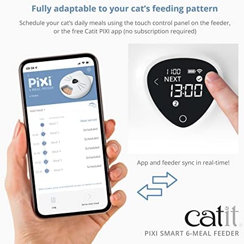 Catit PIXI Smart 6-Meal Feeder, White