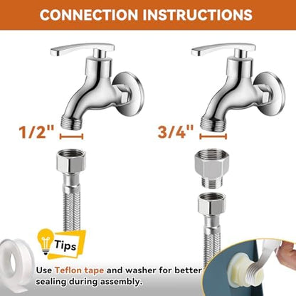 Dog Water Bowl Dispenser, Automatic Water Dispenser for Dogs with 3/4'' Hose, Auto-Fill Cat Water Fountain, Pet Water Dish for Outside Animals, Chickens Rabbits, 2L