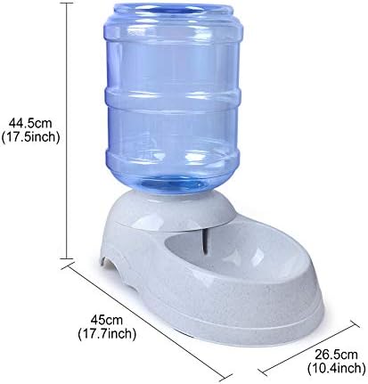 Pet Water Dispenser Station - 3 Gallon/11L Replenish Pet Waterer for Large Dog Cat Animal Automatic Gravity Water Drinking Fountain Bottle Bowl Dish Stand