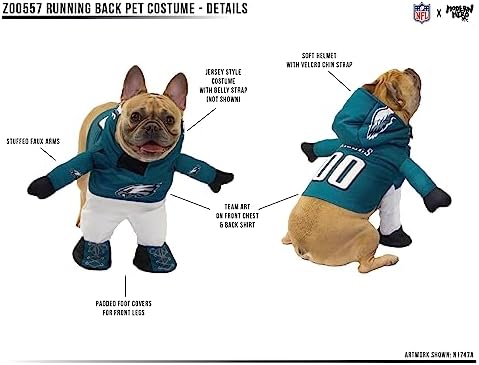 NFL Kansas City Chiefs Officially Licensed Running Dog Costume Includes 2 pc Set - Bodysuit and Hat (Red, Medium, Kansas City Chiefs) - Image 3