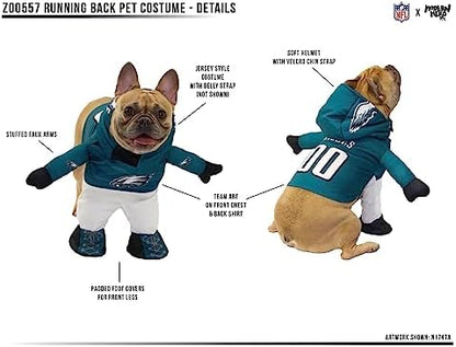 NFL Kansas City Chiefs Officially Licensed Running Dog Costume Includes 2 pc Set - Bodysuit and Hat (Red, Medium, Kansas City Chiefs) - Image 3