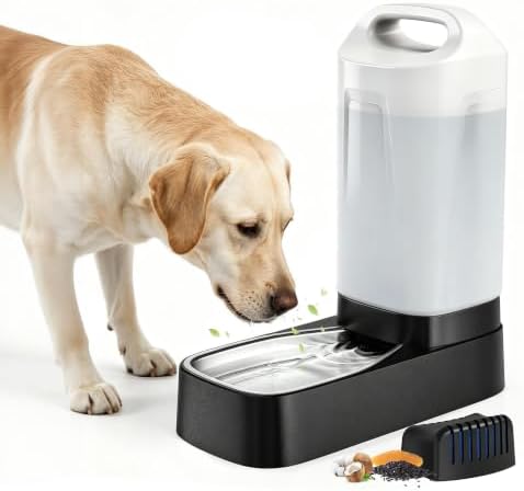 PETNF 2.4 Gallon Automatic Dog Water Bowl Dispenser with Filter