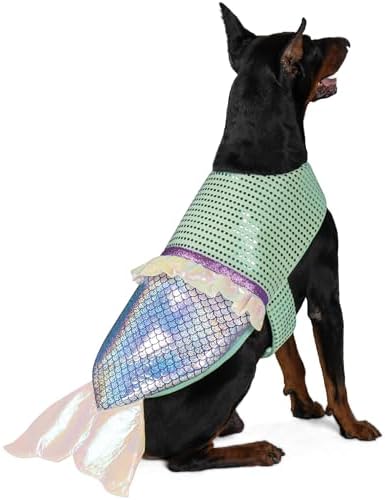 cyeollo Dog Mermaid Costume Pet Halloween Costumes for Large Dogs, XL by CYEOLLO