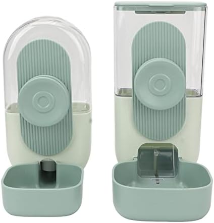 Hanging Automatic Food Water Dispenser, Safe Cage Auto Gravity Pet Feeder and Waterer Set, Cat Food Water Dispenser with Bowl for for Samll Dog Cat Rabbit Chinchilla Hedgehog