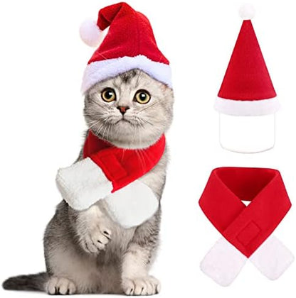 YUJUN 2PCS Cat Christmas Pet Costume for Kitten Christmas Costume Supplie by YUJUN