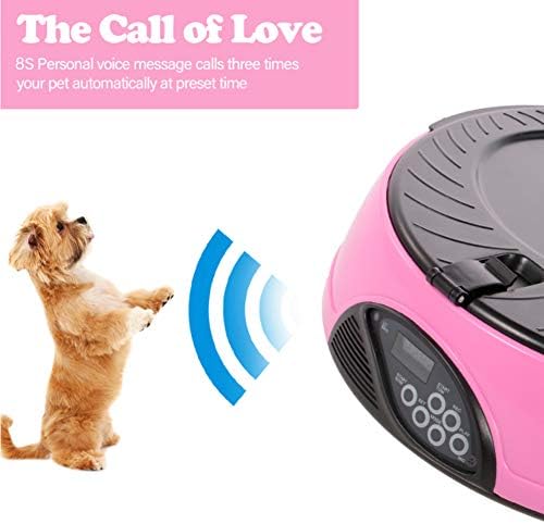 Automatic Pet Feeder,6 Meal Wet and Dry Food Auto Dispenser for Dogs, Cats & Small Animals with Programmable Timer, Portion Control, 100% BPA Free,Dishwasher Safe, Up to 4 Meals A Day