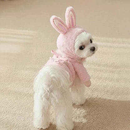 Halloween Small Large Dog Costume Bunny Outfit,Pink M - Image 4