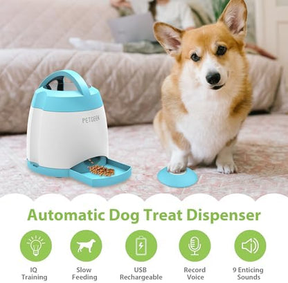 PETGEEK Dog Treat Dispenser Toy, USB-Charged Interactive Toy for IQ Play