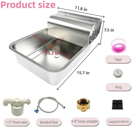 Automatic Dog Water Dispenser,Wide Mouth Design,Water Level Control