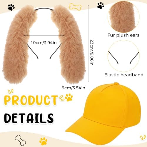 Maiteenly 3 Pcs Halloween Cartoon Construction Dog Costume Adult Cosplay - Image 3