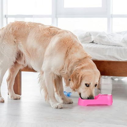 iplusmile Pet Water Feeder Gravity Bowl Non-Spill Dog Puppy Water Dispenser Smooth Surface 7.48X5.90X4.33 Inch for Home and Pet Shop