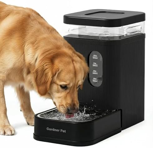 1.7 Gallon Automatic Dog Water Dispenser with Stainless Steel Bowl