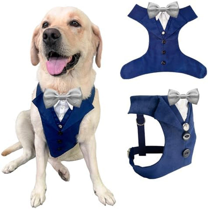 AVERYDAY Dog Tuxedo for Wedding Outfit, Dog Suit and Tie Costumes for Birthday, Halloween, Cosplay, Christmas Party, Pet Formal Wear with Bowtie, Tux for Medium Large Dogs, Bulldog, Labrador, Husky by YourAveryDay