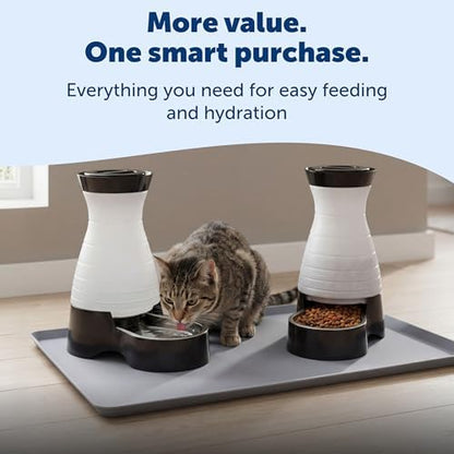 PetSafe Healthy Pet Food & Water Station, Medium, 4 lb Food, 128 oz Water