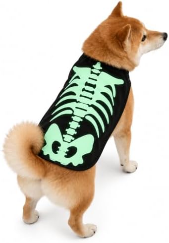 ComfyCamper Dog Glow in the Dark Skeleton Costume Halloween Cosplay, XL by ComfyCamper