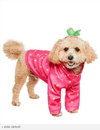 Rubies Strawberry Pet Hoodie Costume for Dogs or Cats, XL - Image 3