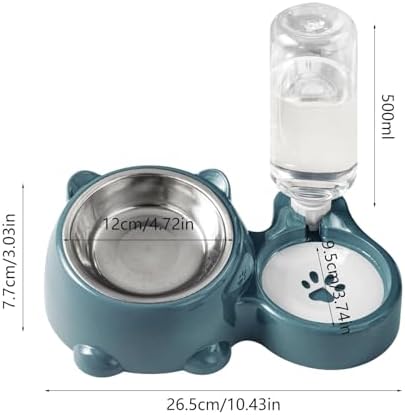 Two-in-One Upgraded Automatic Pets Feeder and Water Dispenser Combo Set, Washable Pet Cat Dog Feeder and Water Dispenser for Small and Medium Pets Cats Dogs #