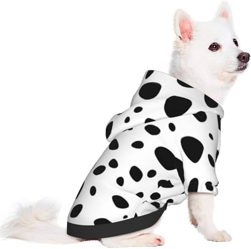 Fashion Pet Dog Cat Hoodies,Dalmation Print Pet Clothes Puppy Winter Sweatshirt Warm Sweater Coat Jacket S - Image 3