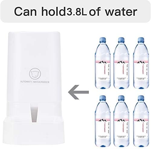 XhuangTech Pets Automatic Feeder Set, Cats Dogs Food Dispenser Self-Dispensing Bundle Station Device for Small Middle Large Pets Cats Dogs Kitten Puppy (Waterer)