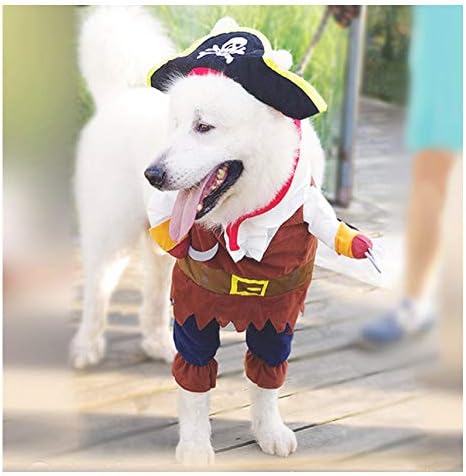 SEIS Pet Pirate Suit Pirates Dog Corsair Dressing up Party Costume of The Caribbean Style cat Costumes (S) - Image 5