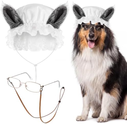 Haysandy 3 Pcs Halloween Big Bad Wolf Dog Costume Granny Costume, Large by Haysandy