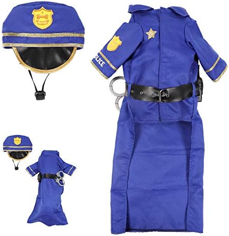 Spooktacular Creations Halloween Dog Pet Police Costume Shirt with Belt, Handcuffs, Walkie Talkie for Halloween Dress-up Party, Role Play, Carnival Cosplay, Holiday Decorations Clothes (Large) - Image 5