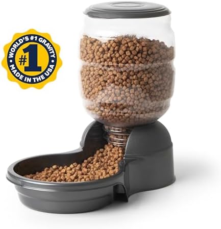 Petmate Replendish Gravity Feeder, 5 lb, Blue, Made in USA