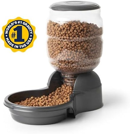 Petmate Replendish Gravity Feeder, 5 lb, Blue, Made in USA