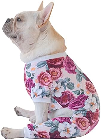 CuteBone Dog Pajamas Flower Puppy Clothes Soft Pjs Birthday Outfit Girl P178S Small - Image 2