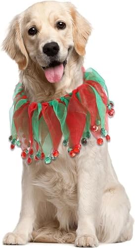 Elegant little tail 1PC Dog Christmas Costume - Dog Cat Christmas Collars Pet Collar Patterns Tutu Collars Suit Pet Christmas Costume for Cats Small Medium Dogs - Image 2