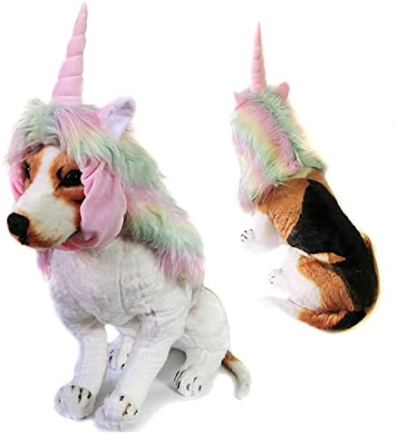Onmygogo Funny Pet Reindeer Moose Costumes for Dog, Cute Furry Pet Wig for Halloween Christmas, Pet Clothing Accessories - Image 3