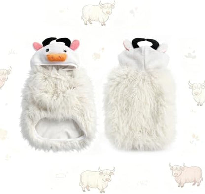 Hotumn White Highland Cow Dog Halloween Costume for Small Pets (Small) - Image 2