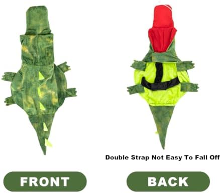 NACOCO Dog Halloween Costume Dog Crocodile Hoodies Pet Funny Christmas Cosplay Clothes Small to Large Dog Birthday Outfits(Crocodile,M) - Image 5
