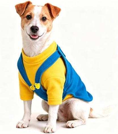 Dog Costume with Hat 3 Pieces Pet Fleece Overalls Set by Unknown