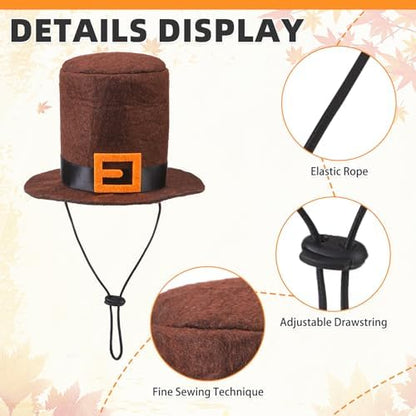 KOOLTAIL Dog Thanksgiving Costume, Thanksgiving Turkey Cape and Hat Set for Small Medium Large Dogs Cats Puppy, Funny Dog Witch Clothes Cosplay Dress Wizard Outfit Mantle Apparel for Holiday Party L - Image 4