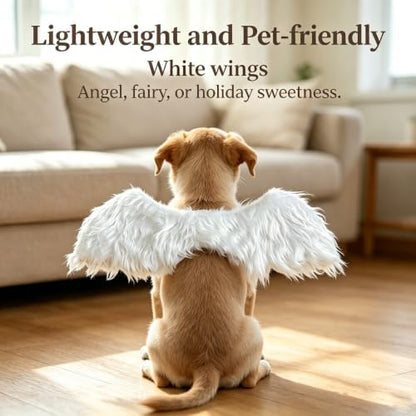 Dog Cat Halloween Costumes, New Fairy Angel Wings for Dogs&Cats Costume Halloween, Adjustable Pet Cosplay Costume for Small to Large Dogs Cats(Black) - Image 5