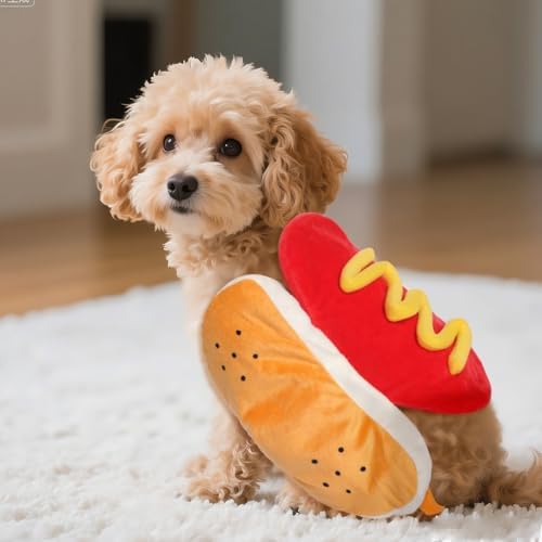 Pet Hot Dog Costume Funny Food Halloween Costume for Small Dog Cats - Image 5