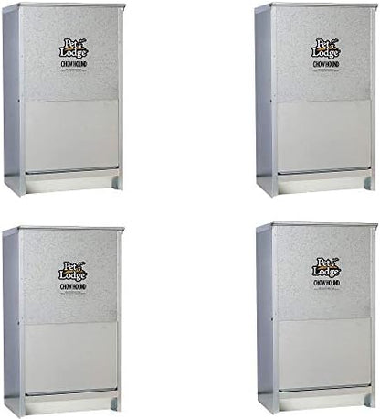 Little Giant CH50 Chow Hound 50-Pound Heavy-Gauge Steel Dog Feeder, 4-Pack