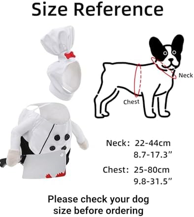 Funny Dog Chef Costume, Adjustable - Image 2