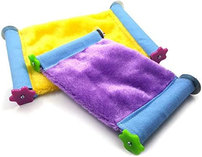 Bird Nest Bed Hammock Toy Hamster Warm Comfortable Hanging House Perch Stand for Parrot Parakeet Cockatiel African Grey Cockatoo Lovebird Conure Finch Chinchilla Rat Gerbil Cage Accessories (L)
