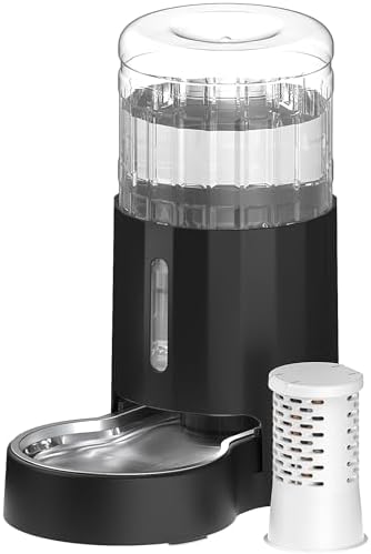 CZPET Automatic 5L Filter Dog and Cat Water Dispenser (Black)